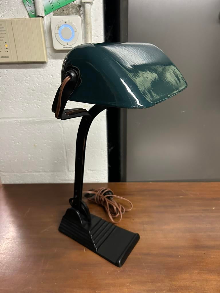 Vintage Horax notarislamp, Ophalen of Verzenden, Gebruikt, Metaal, Minder dan 50 cm
