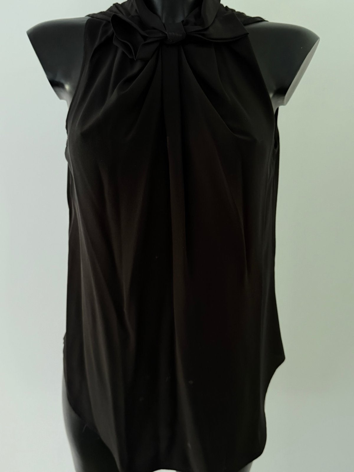 ZGAN zwarte mat zijde blouse Moschino, Verzenden, Zo goed als nieuw, Maat 36 (S), Zwart