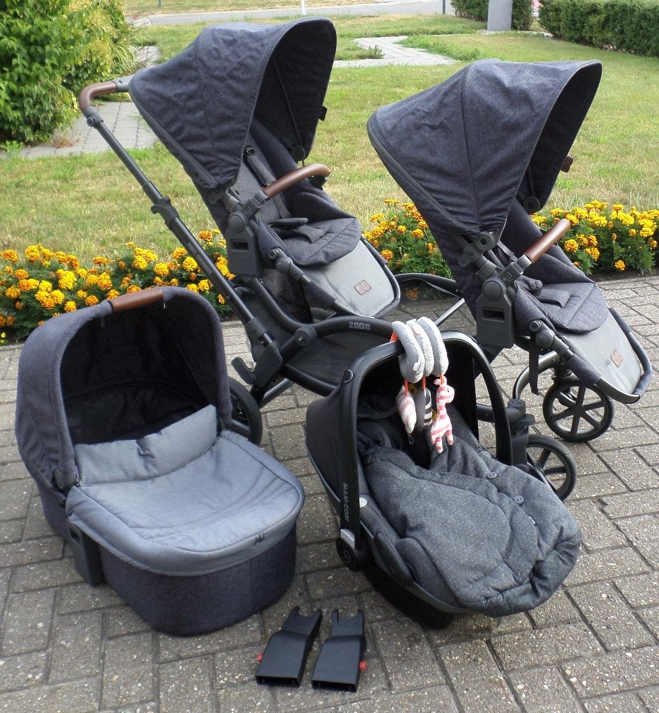 Dubbele buggy v/h merk Abc Zoom, Enfants & Bébés, Enlèvement, Comme neuf, Poussette ou Buggy