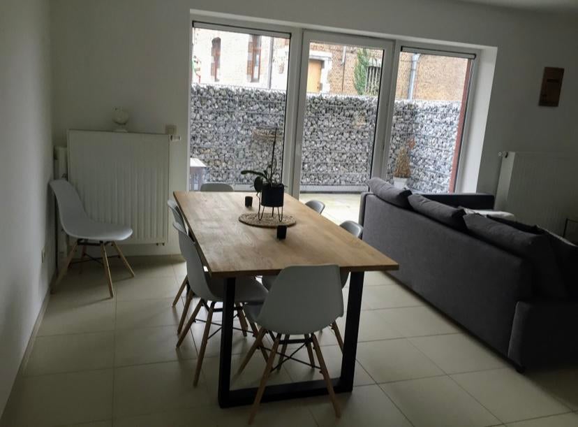 Table de salle à manger + 8 chaises, Maison & Meubles, Enlèvement, Métal