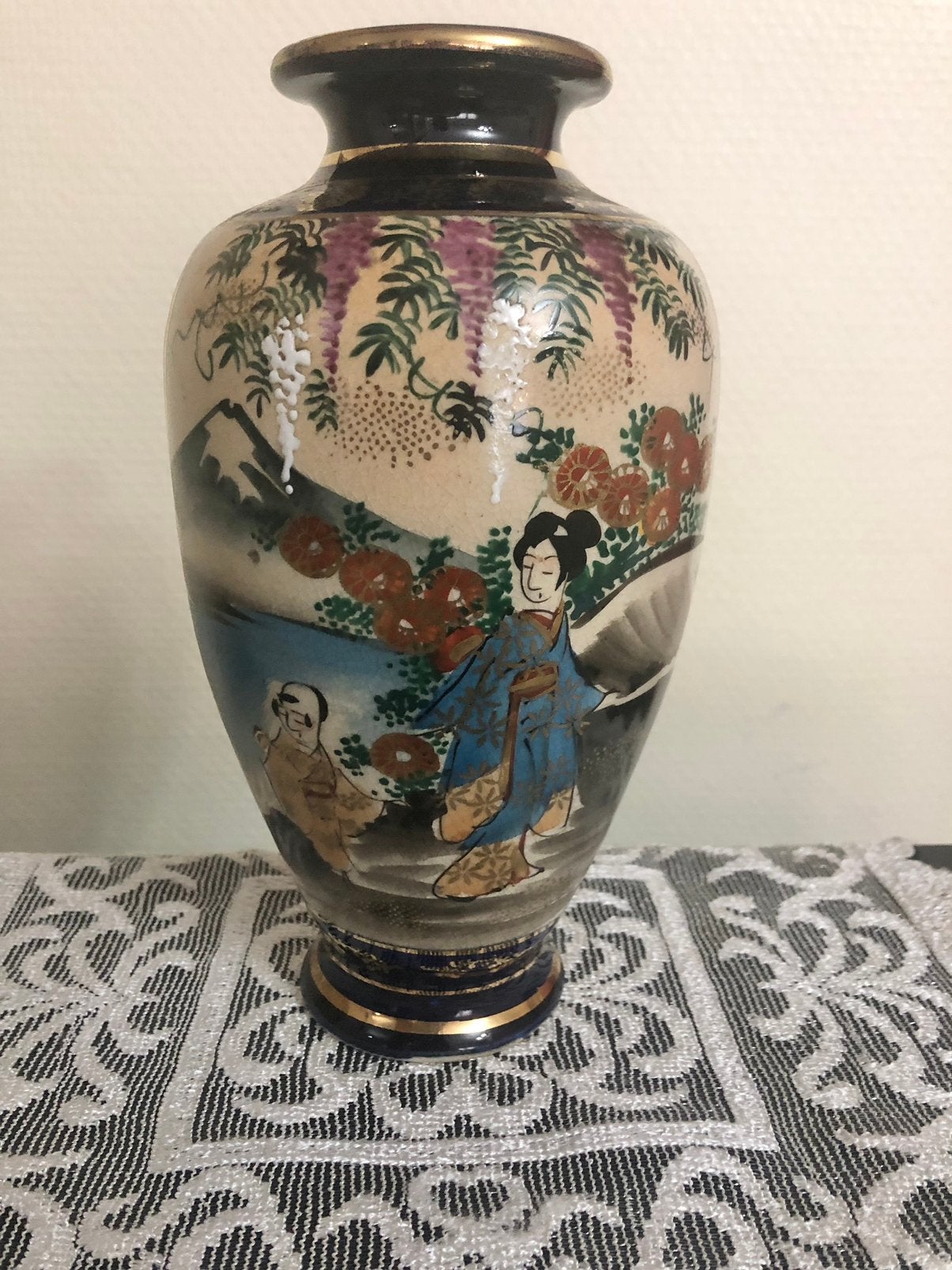 Vase ancien de style Satsuma japonais (1900 - 1930 AD), Antiquités & Art, Enlèvement ou Envoi