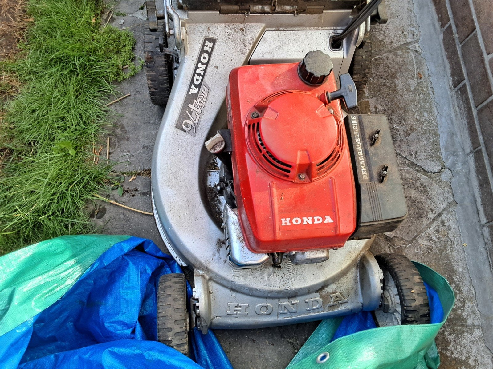 zware honda grasmaaier, Jardin & Terrasse, Enlèvement, Utilisé, Tondeuses à gazon à essence