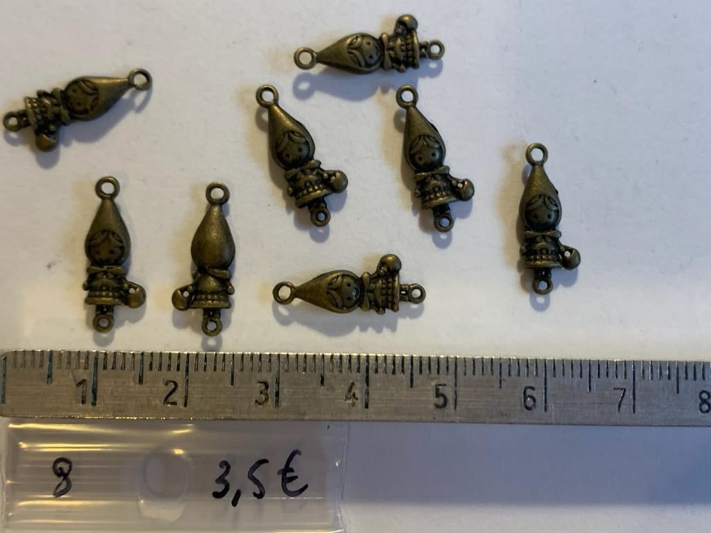 8 metalen tussenstukjes roodkapje, Hobby en Vrije tijd, Ophalen of Verzenden, Nieuw, Tussenstuk of Tussenkraal