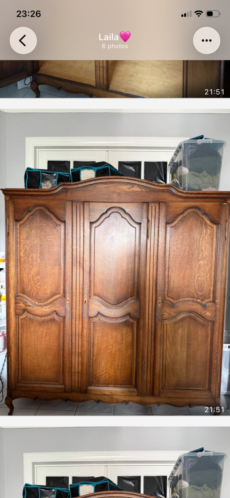 Garde robe, Enlèvement, Comme neuf