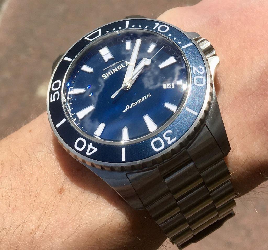 Shinola Lake Michigan Monster Automatic Watch (USA, ZGAN), Montre-bracelet, Autres marques, Enlèvement ou Envoi, Acier