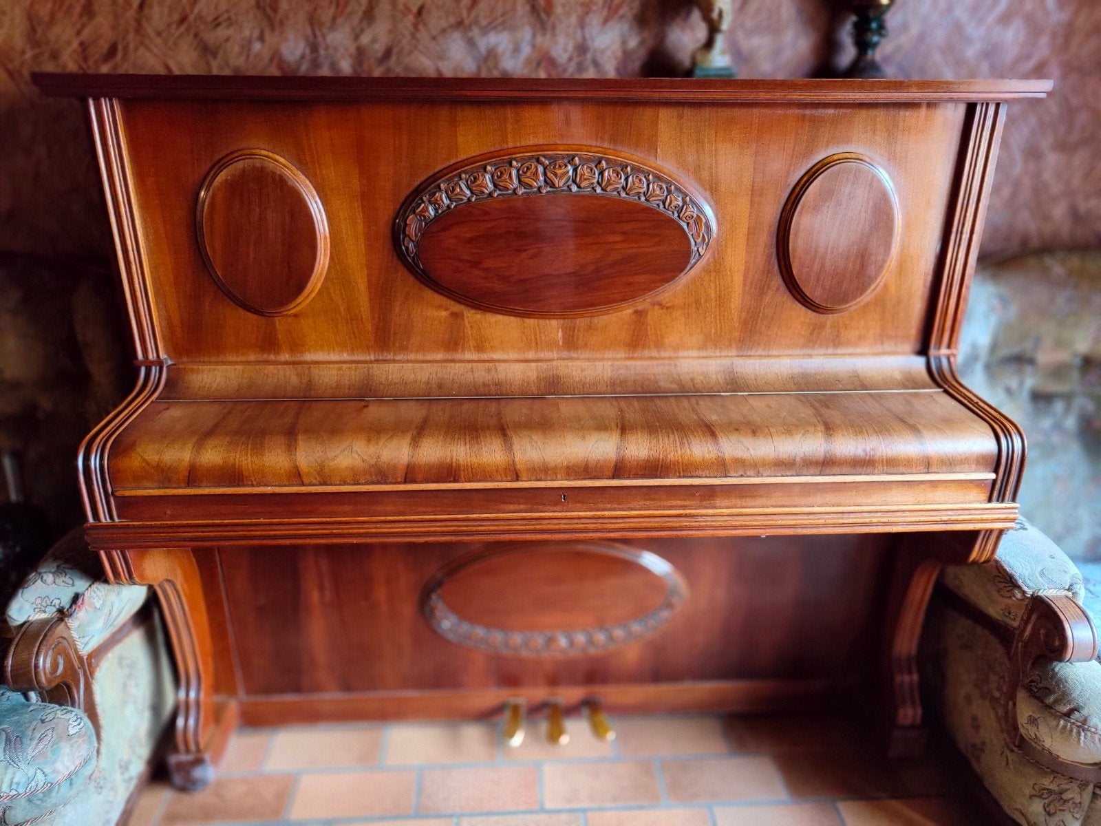 Ancien piano droit De Heug, Musique & Instruments, Pianos, Enlèvement, Piano