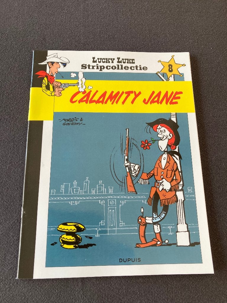 Strip 'Calamity Jane' Morris & Goscinny, 1x gelezen, Boeken, Eén stripboek, Ophalen of Verzenden, Zo goed als nieuw, Morris & Goscinny,