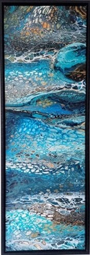 Kunsthandel Gennep - "Blue Lagoon", Antiek en Kunst, Ophalen of Verzenden, Handgeschilderd, Gemengde techniek
