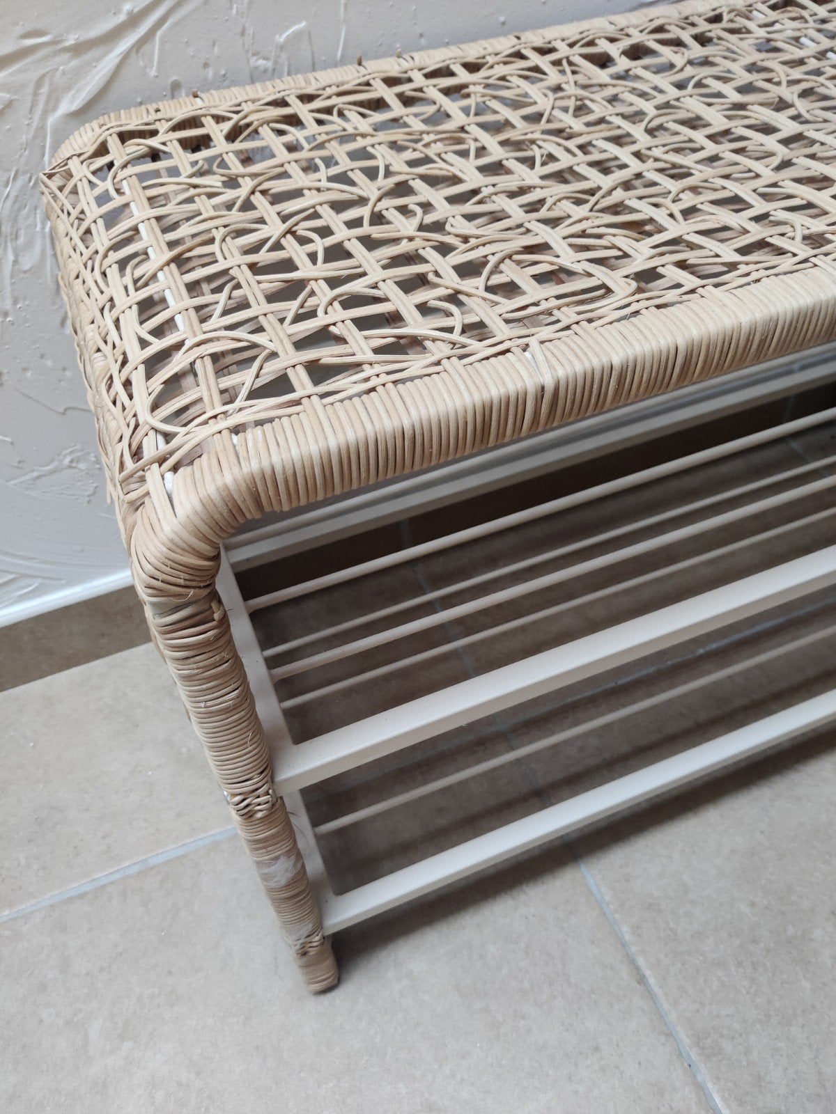 Prachtig rieten/rotan Rekje, Huis en Inrichting, Ophalen