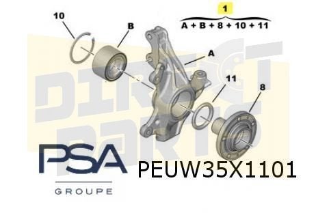 Peugeot/Opel/Citroën/Toyota Fuseestuk Rechts compleet (incl., Neuf, Citroën, -, -