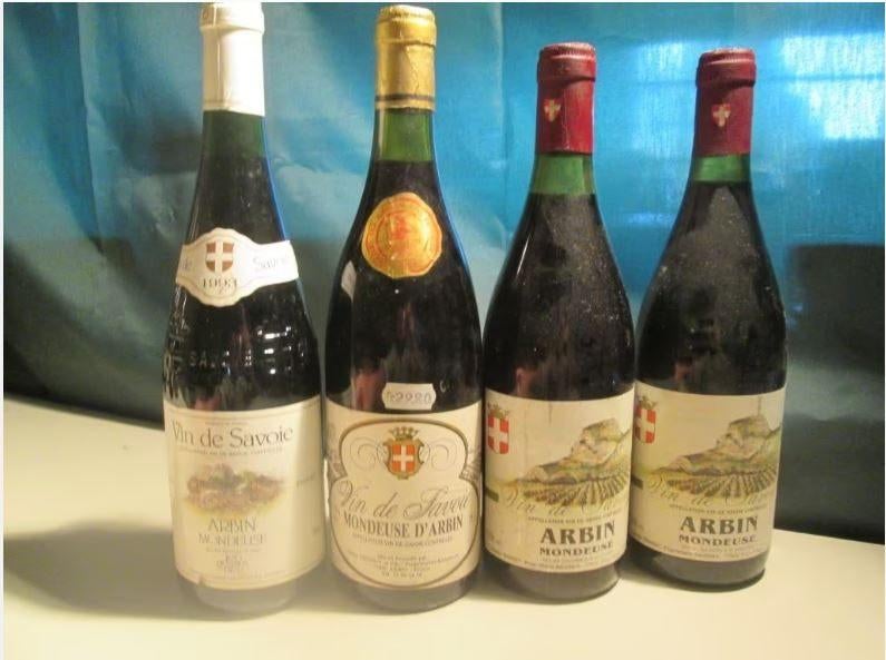 4 vins de Savoie - Arbin Mondeuse - 1988-1993, Enlèvement ou Envoi, Comme neuf, Vin rouge, France