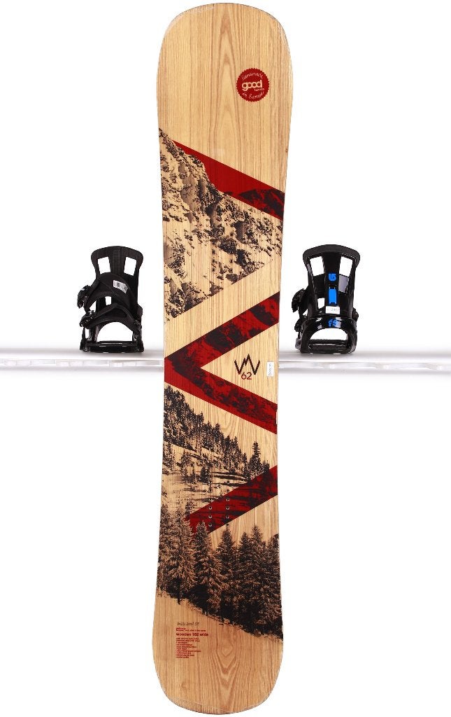 Snowboard de 162 cm GOODBOARDS WOODWIDE WIDE, CAMBER, Envoi, Utilisé, Planche