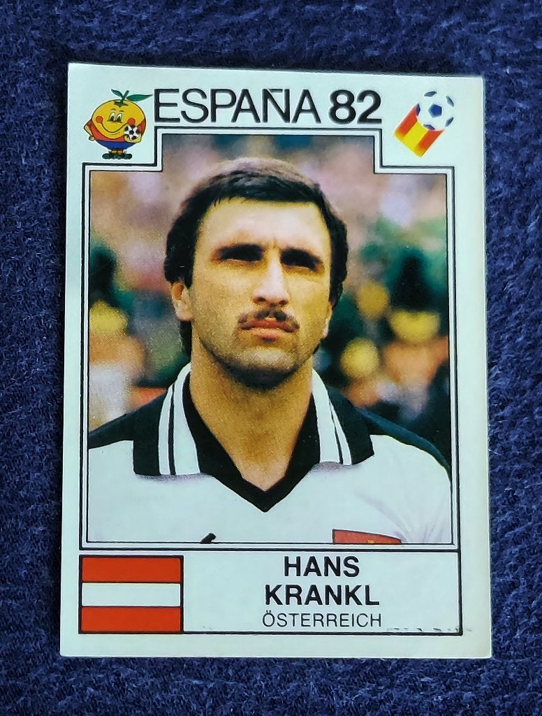 Panini sticker voetbal card ' WK Esp 1982 - Hans Krankl ', Ophalen of Verzenden, Nieuw, Poster, Plaatje of Sticker