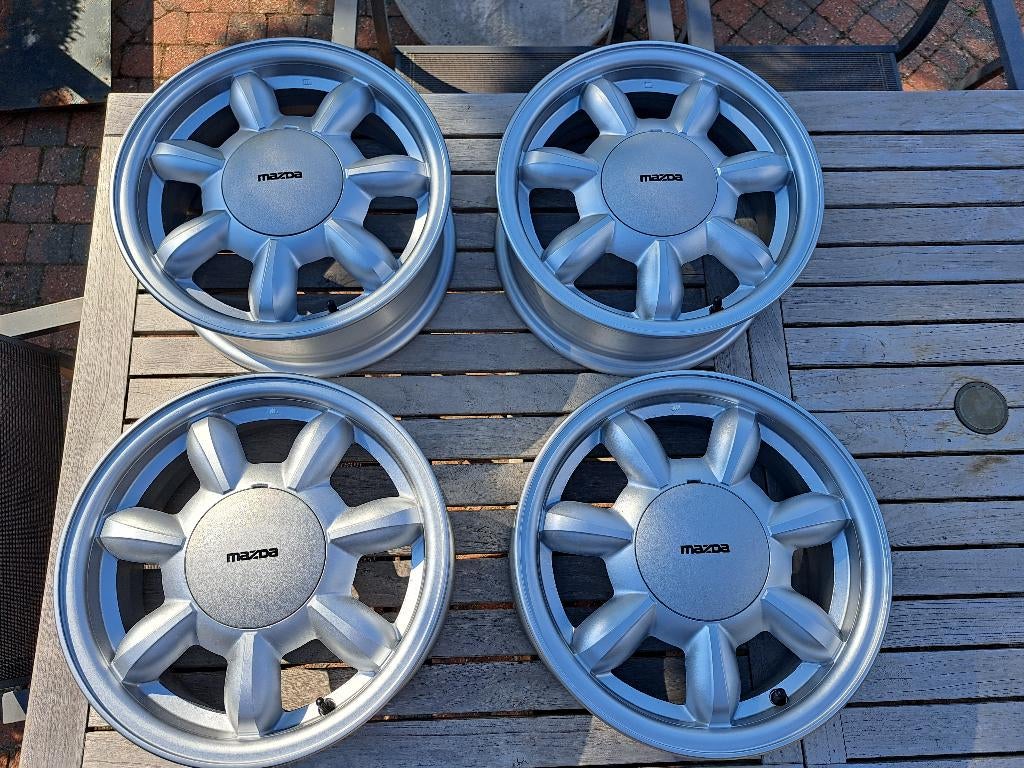 Mazda MX-5 originele bolletjesvelgen MX5 NA velgen, Auto-onderdelen, Banden en Velgen, Ophalen, 14 inch, Velg(en), Personenwagen