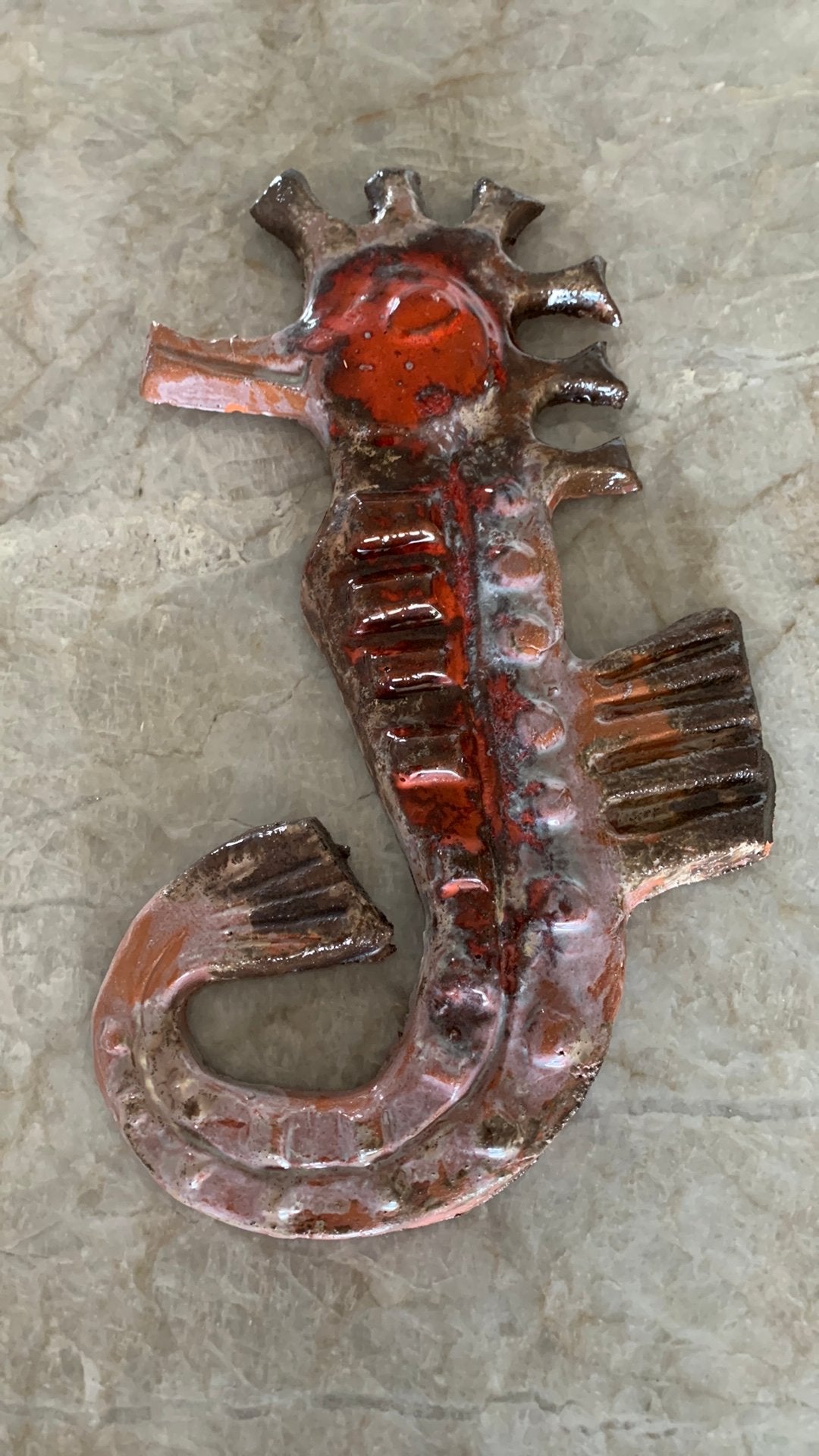 Keramiek zeepaardje 23cm, Ophalen of Verzenden
