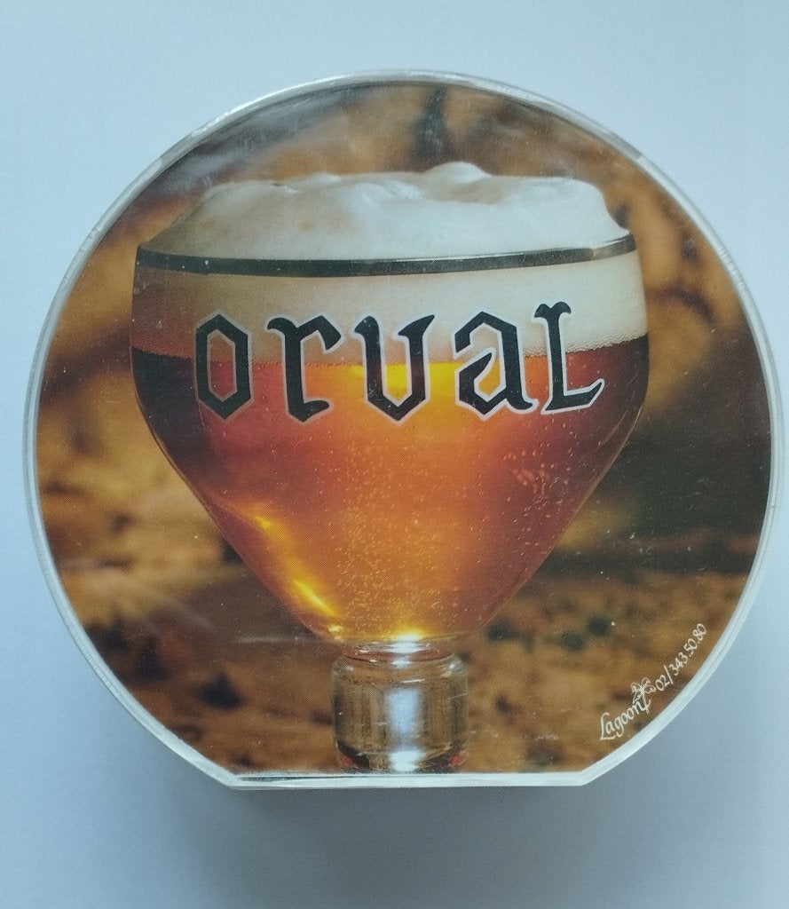 Porte sous bock en plastique Orval, Enlèvement ou Envoi, Comme neuf, Panneau publicitaire