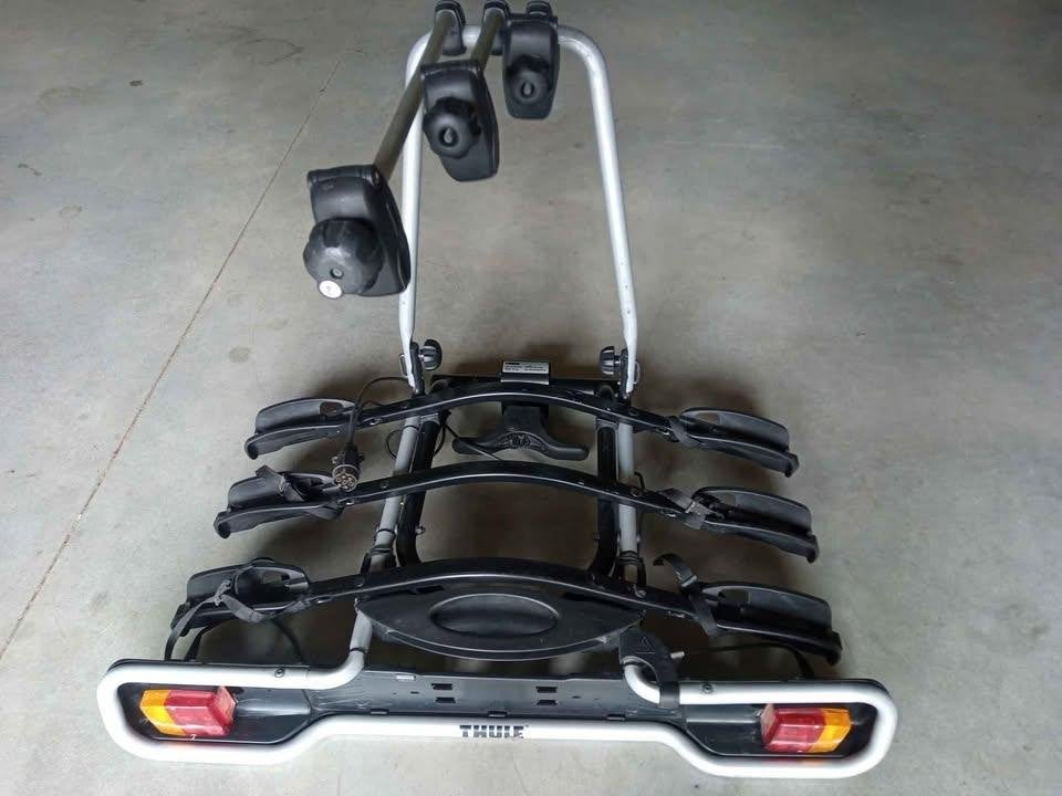 Thule fietsdrager 3 fietsen, Autos : Divers, Porte-vélos, Utilisé, Support d'attelage, 3 vélos ou plus, Pneus larges, Vélo électrique