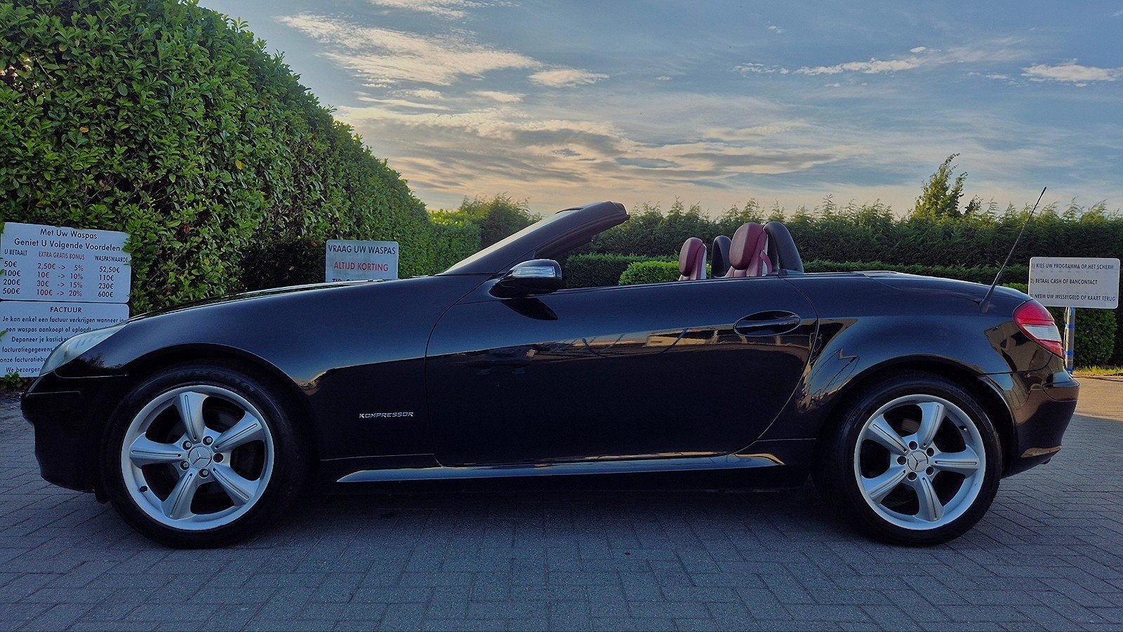 Mercrdes SLK 200 Kompressor RHD, Achterwielaandrijving, Cabriolet, Zwart, Handgeschakeld