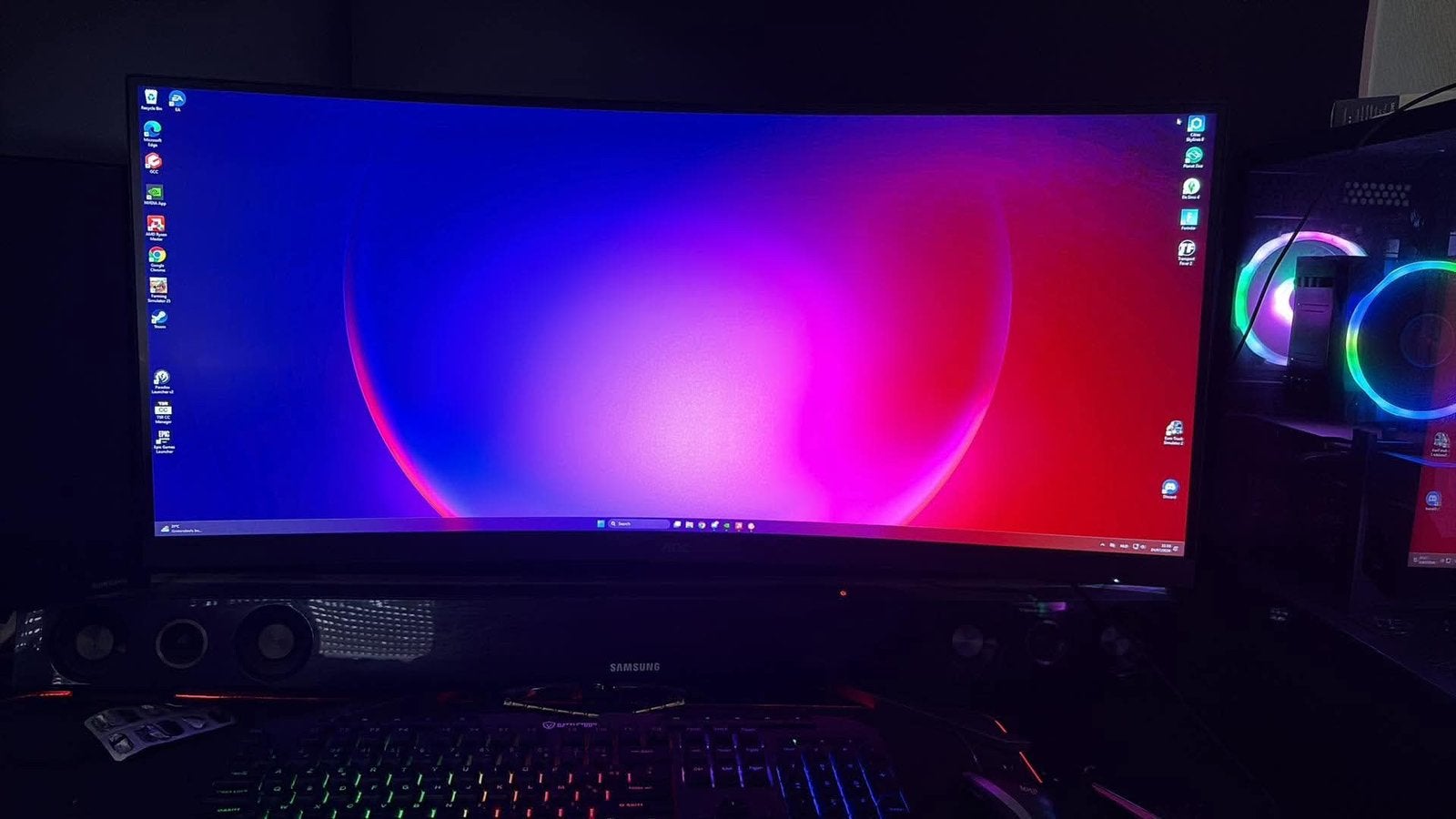 AOC ultrawide beeldscherm 32”, Computers en Software, Ophalen, Zo goed als nieuw, Ultrawide