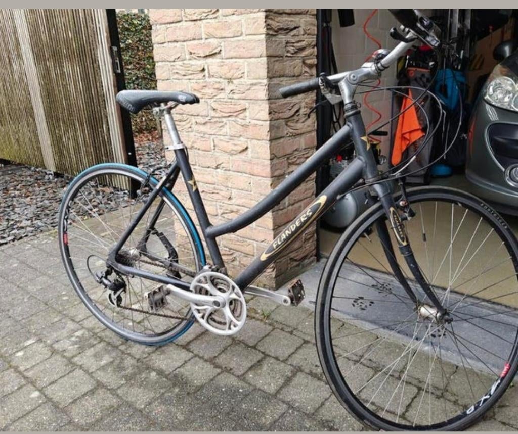 Koersfiets Dames Flanders alu, Fietsen en Brommers, Gebruikt, Velgrem, 47 tot 50 cm, Ophalen