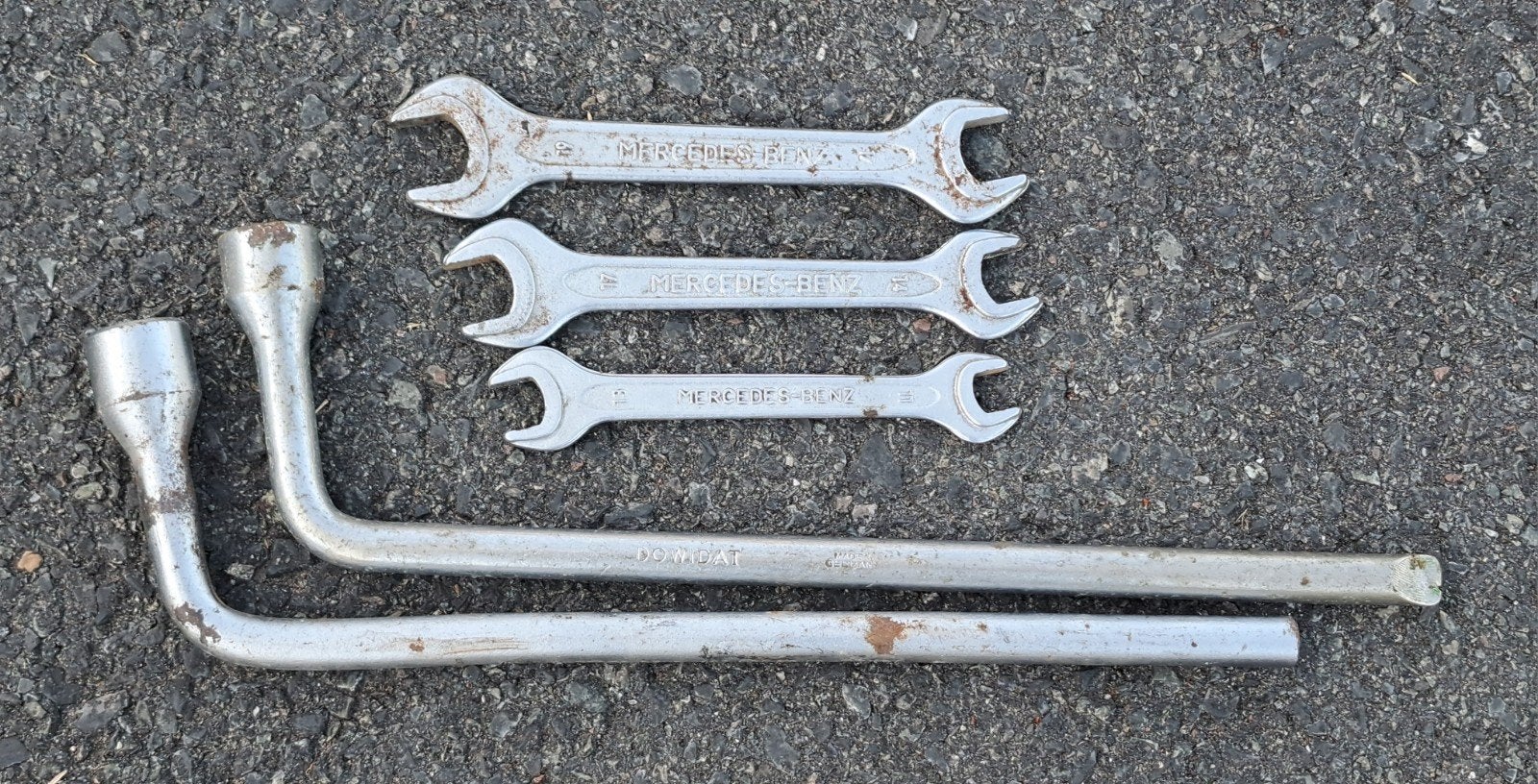 5 originele Mercedes Benz sleutels, Ophalen