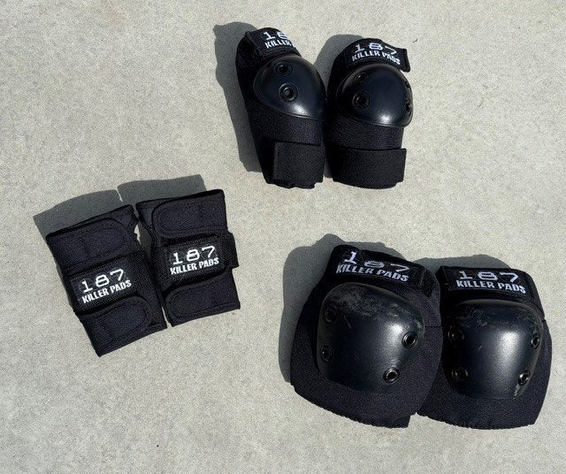 187 Killer Pads beschermset XS + GRATIS skateboard, Sport en Fitness, Ophalen of Verzenden, Gebruikt, Bescherming