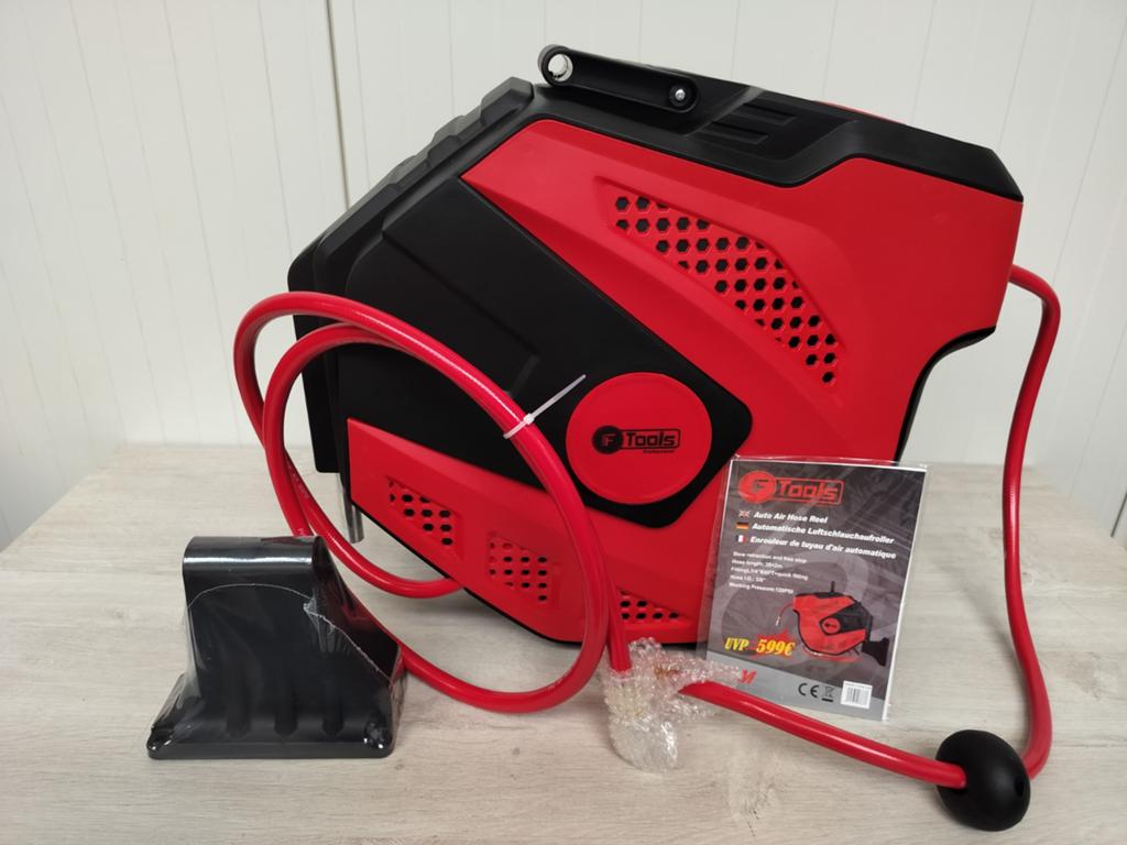 F-tools automatische luchtslanghaspel luchtslang 35 M. Nieuw, Auto diversen, Autogereedschap, Nieuw, Ophalen