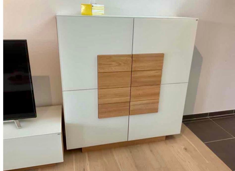 Prachtig design highboard van Voglauer, serie: Veron Montana, Ophalen, Zo goed als nieuw, Wit