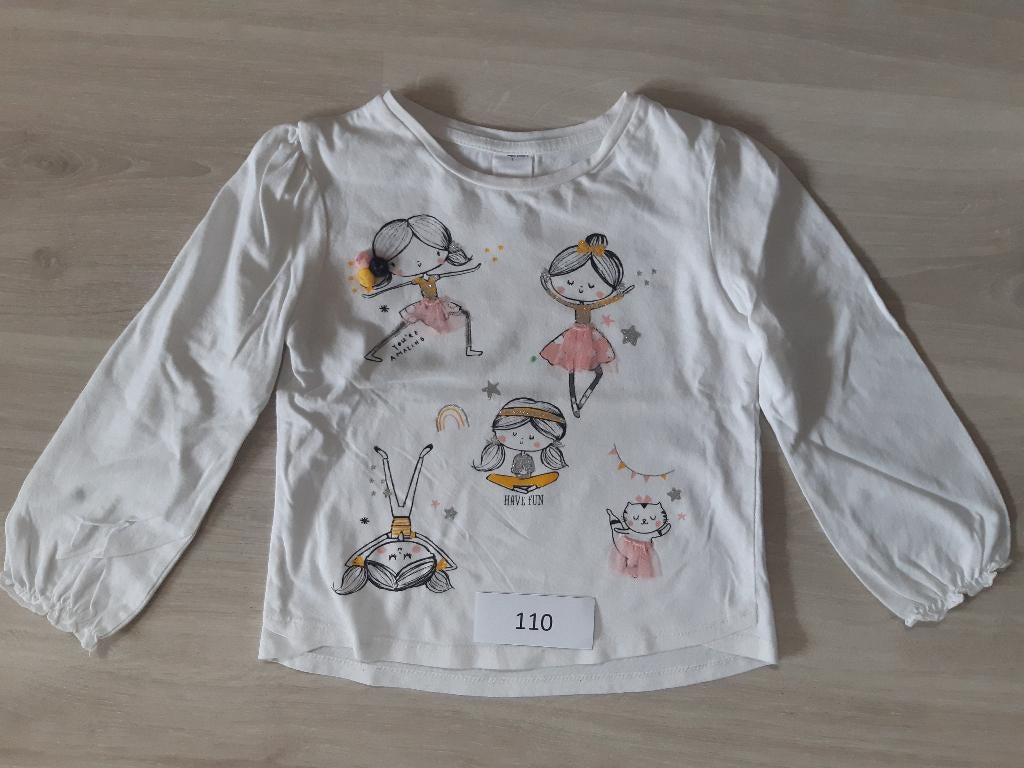 T-shirts meisje maat 110 (5 jaar), Kinderen en Baby's, Ophalen of Verzenden, Meisje, Shirt of Longsleeve