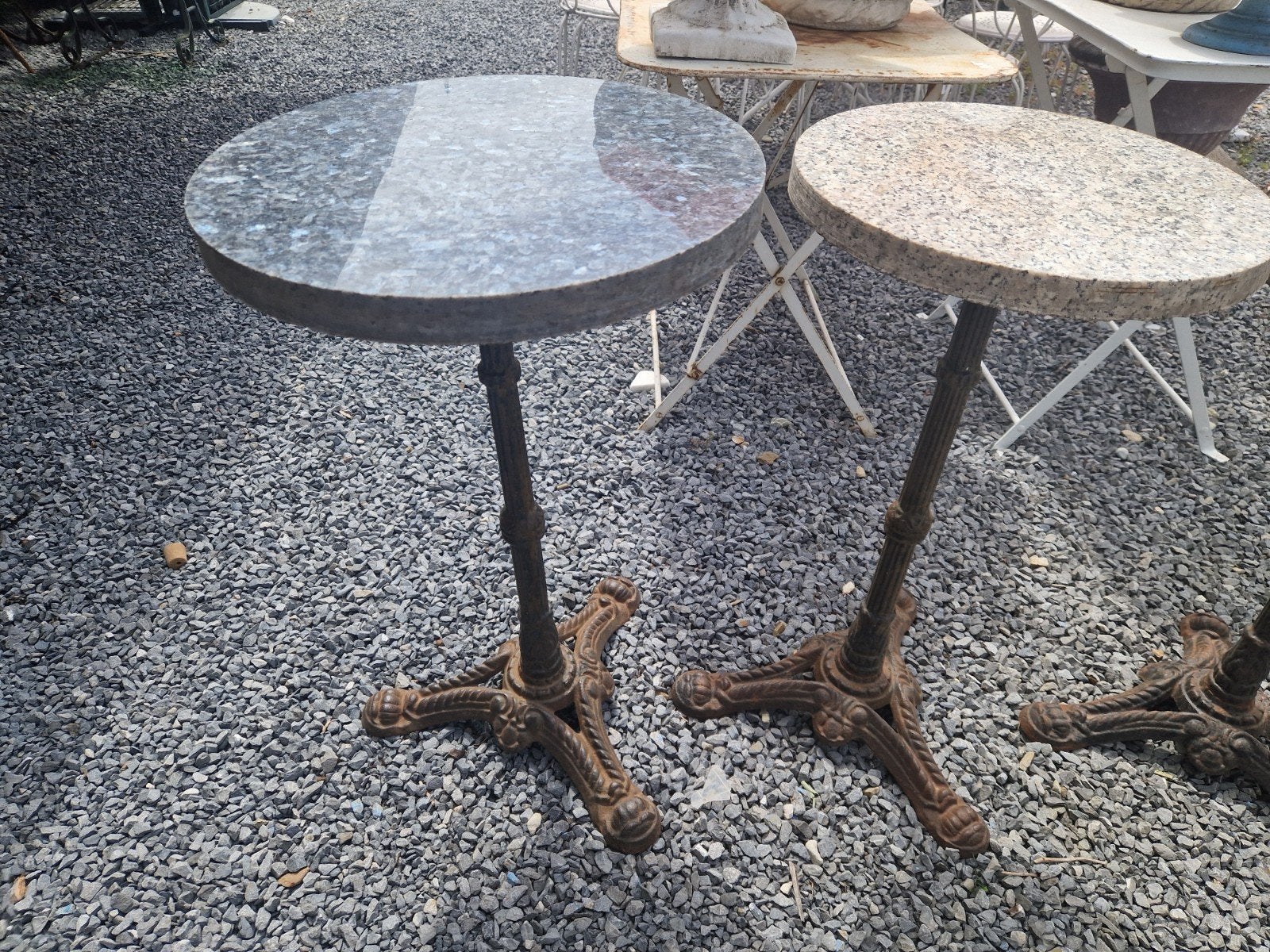 Base ronde en or 6 pièces+plateau en marbre 60€ la pièce, Enlèvement, Rond