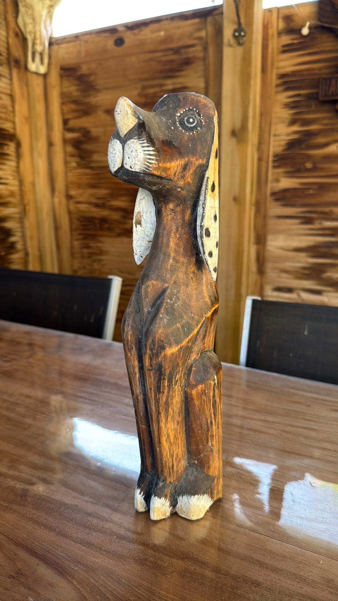 Houten hondje, Antiek en Kunst, Ophalen of Verzenden, Hout, Houtsnijwerk