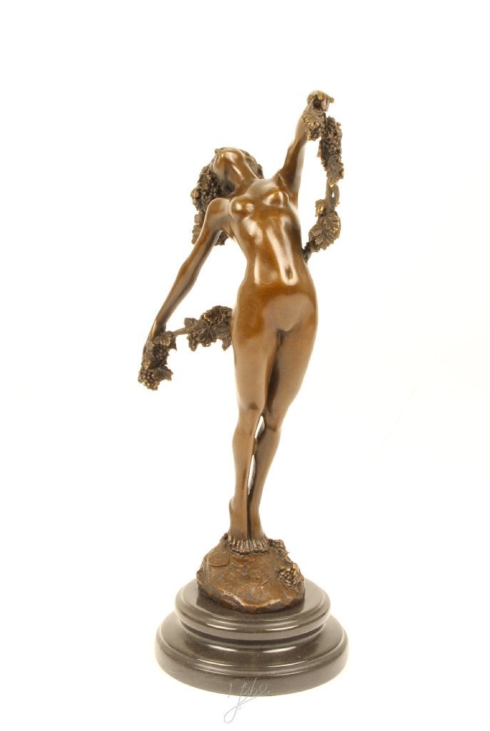 Klassieke Franse bronzen sculptuur “The Vine”, Antiek en Kunst, Overige onderwerpen, Art nouveau, Ophalen of Verzenden, Brons