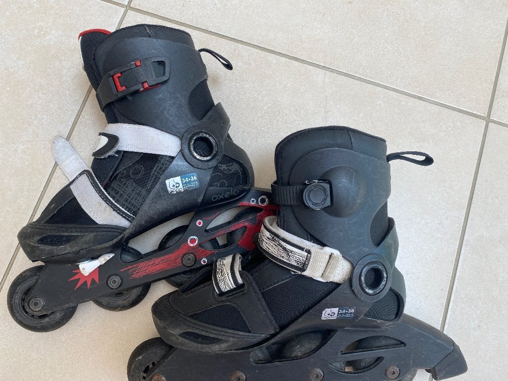 Oxelo 34/36 kinderroller, Sport en Fitness, Overige merken, Kinderen, Ophalen of Verzenden, Inline skates 4 wielen