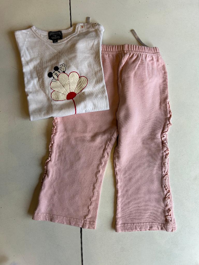 LONGSLEEVE + BROEK - maat 80 - H&M - meisje, Kinderen en Baby's, Babykleding | Maat 80, Ophalen of Verzenden, H&M, Meisje