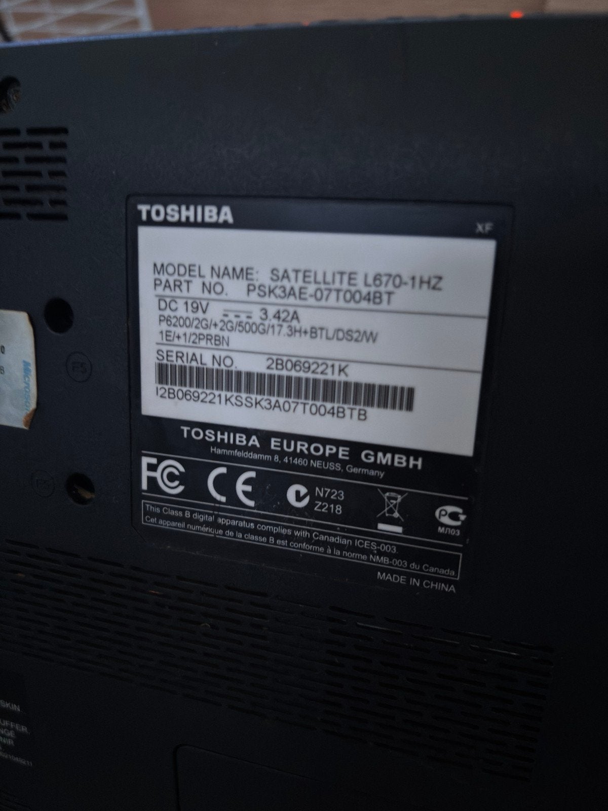 pc portable, Computers en Software, Interne voedingen, Ophalen, Gebruikt