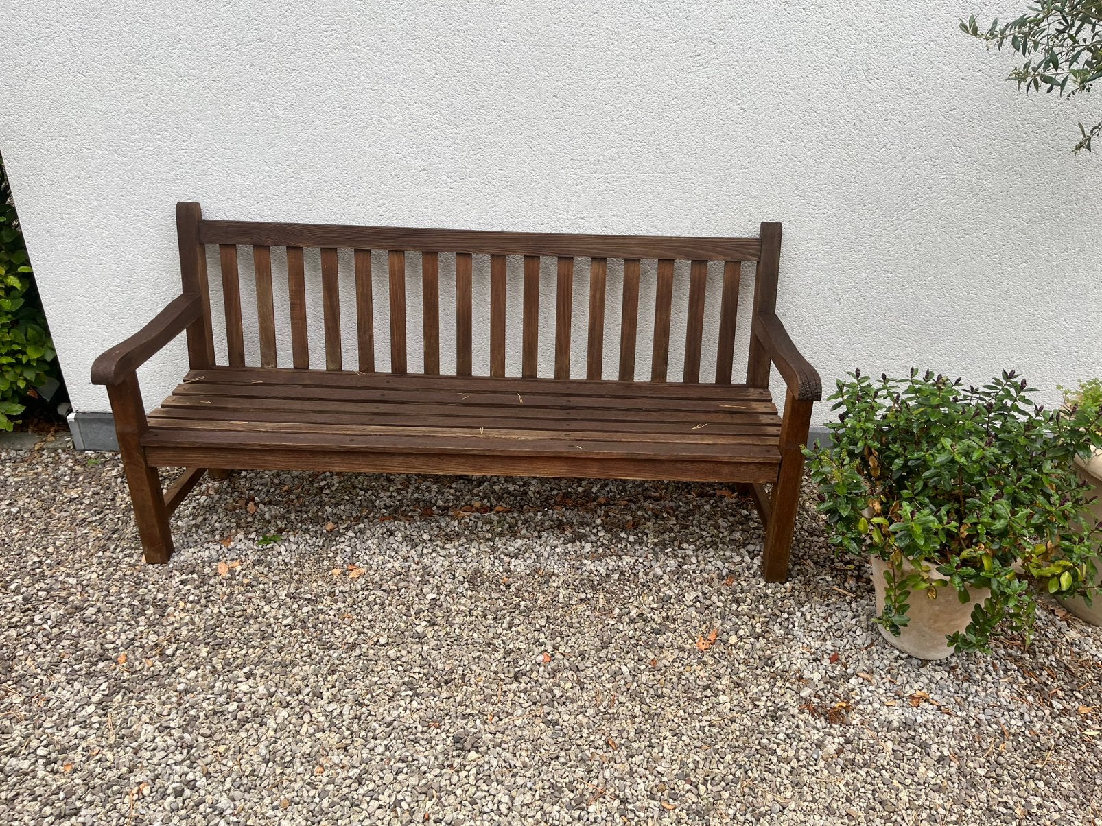 Teak tuinbank merl Park, Tuin en Terras, Tuinbanken, Ophalen, Gebruikt, Teakhout