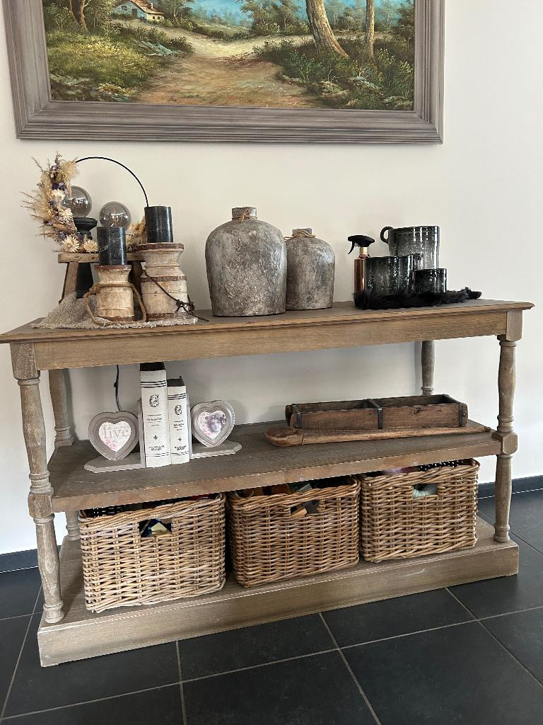 Sidetable, Ophalen, 100 tot 150 cm, Zo goed als nieuw, Rechthoekig