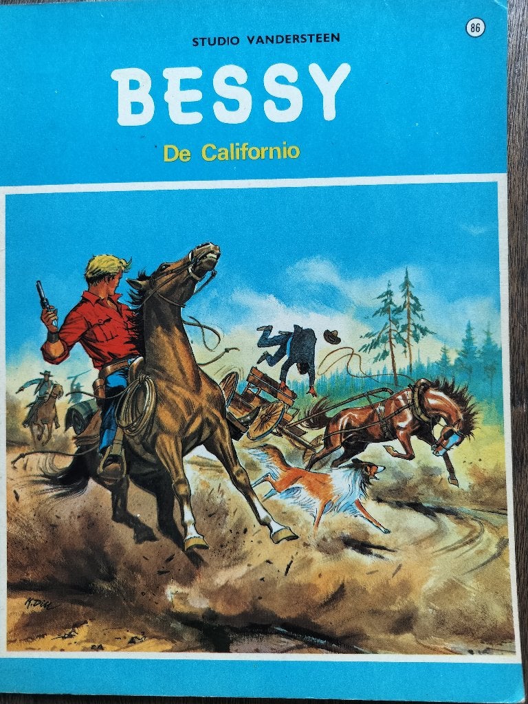 Bessy nr. 86 – De Californio uit 1971 (eerste druk), Gelezen, Willy Vandersteen, Eén stripboek, Ophalen of Verzenden