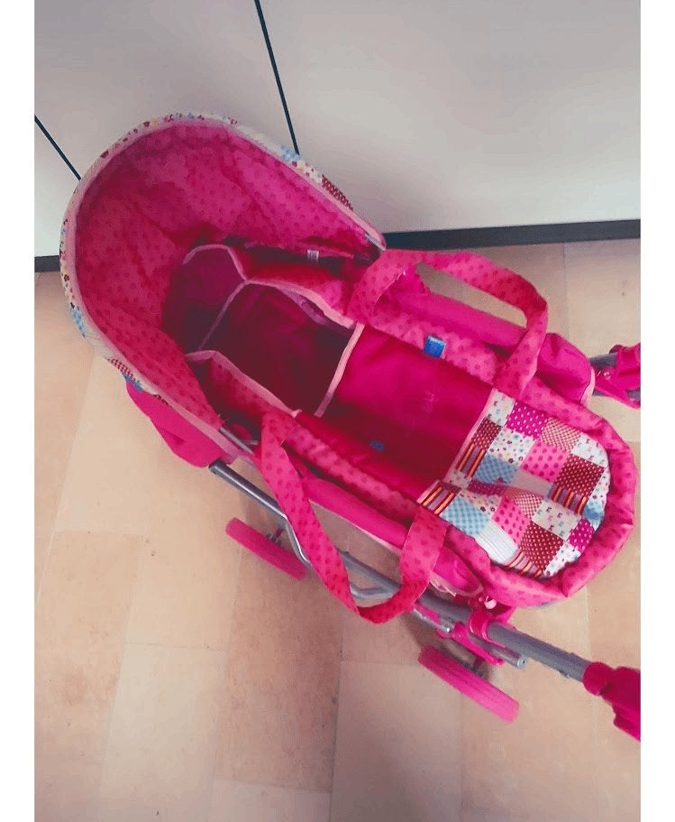 poppenwagen, draagmand, Kinderen en Baby's, Speelgoed | Poppen, Ophalen, Gebruikt