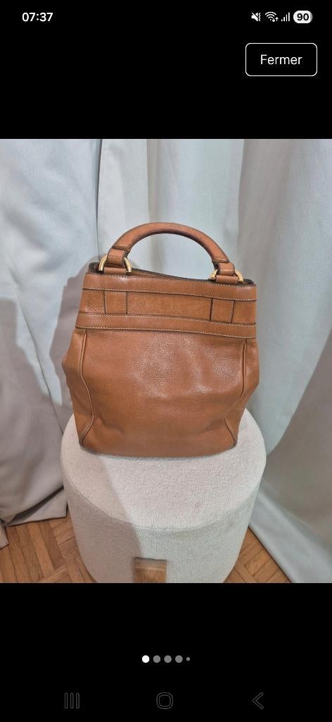 Sac delvaux, Ophalen, Gebruikt, Beige, Handtas