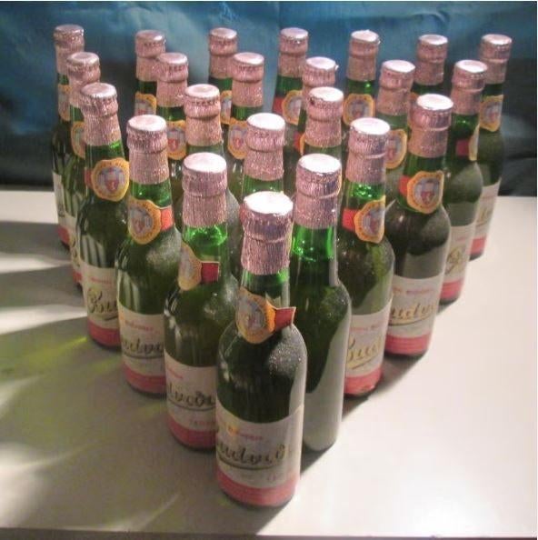 23 oude ongeopende Bierflesjes - Budweiser - Budva, Verzamelen, Ophalen of Verzenden, Zo goed als nieuw, Flesje(s)