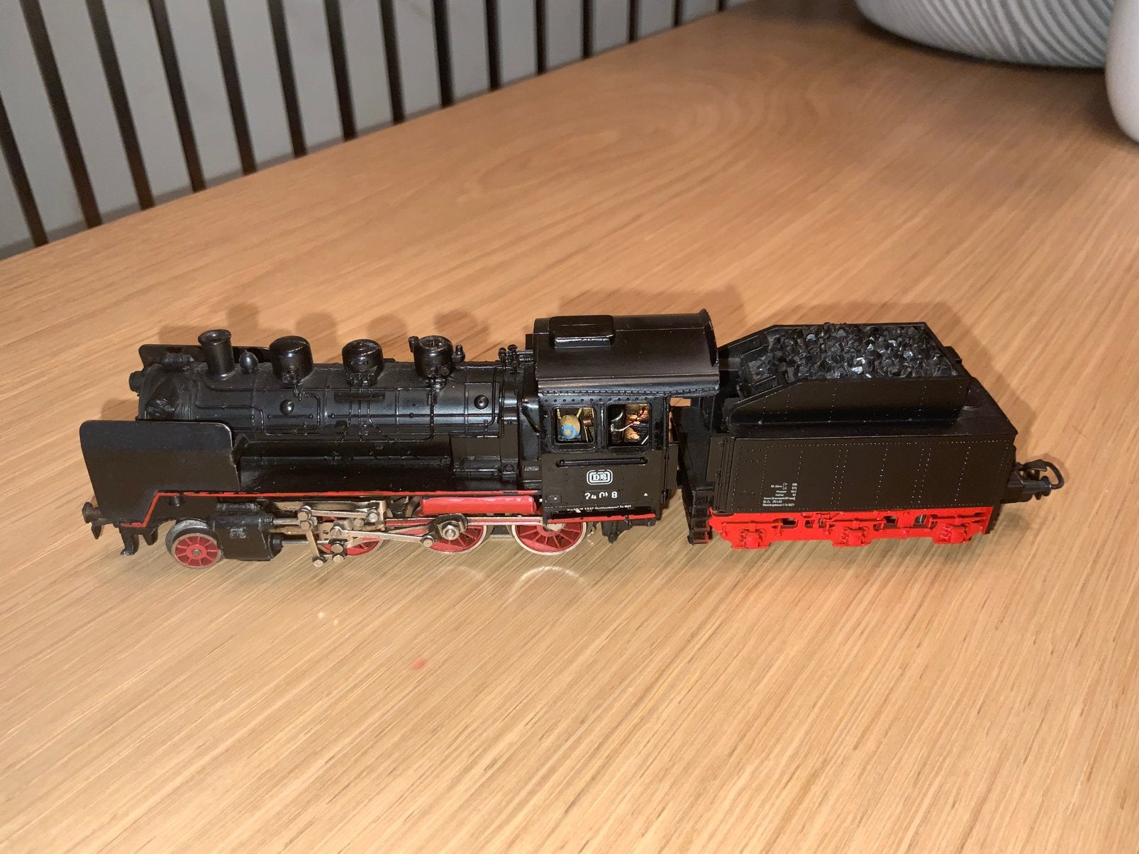 STOOMLOCOMOTIEF+TENDER MARKLIN 3003 BR 24 058 AC, Wisselstroom, Gebruikt, Locomotief, Ophalen of Verzenden