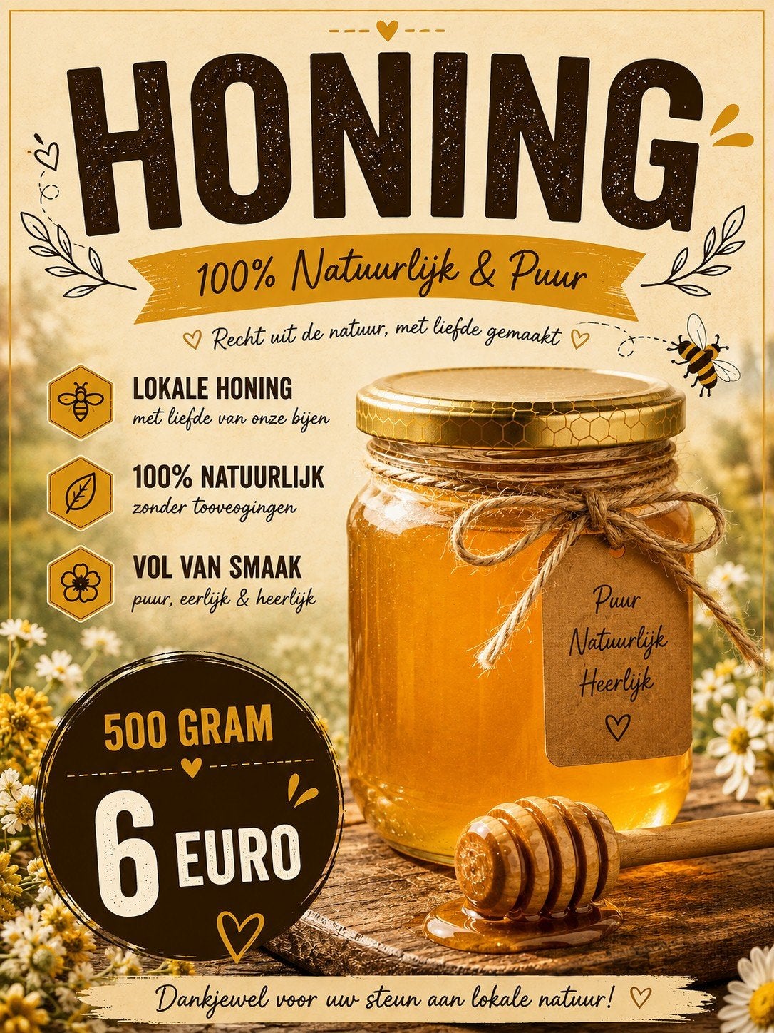 honing 500 gram, Diversen, Levensmiddelen, Ophalen of Verzenden