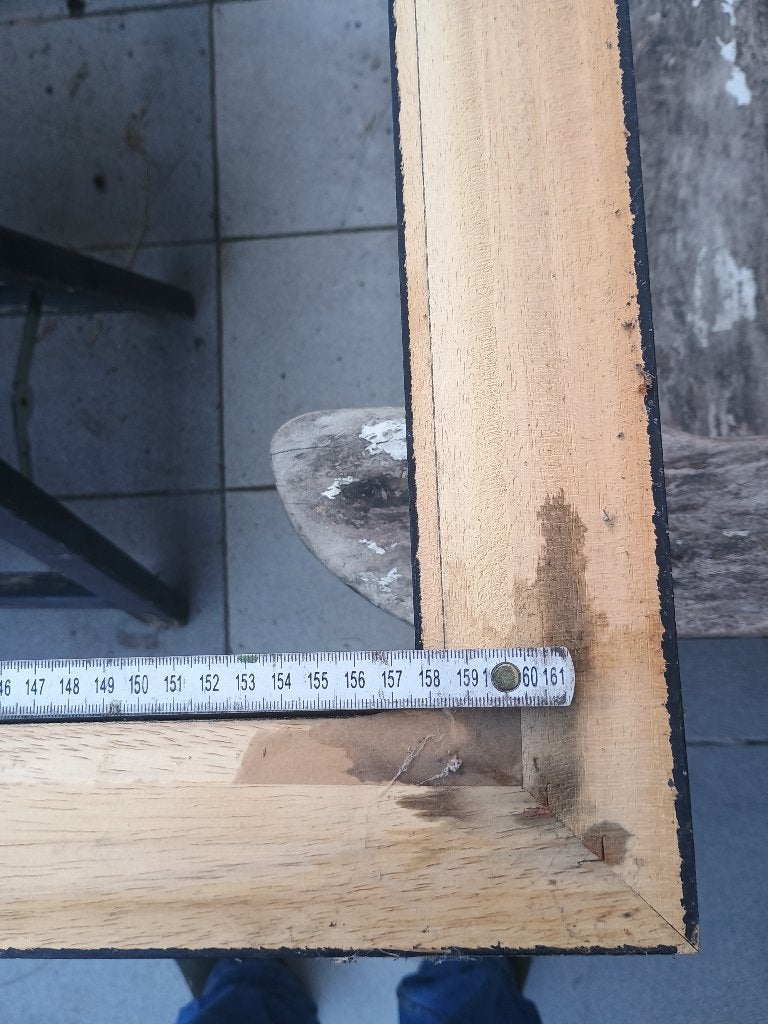 Houten kader voor foto of schilderij met glas, Ophalen, 50 – 75, Gebruikt, 125 cm of meer