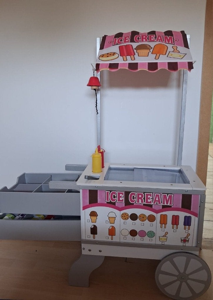 Stand de glaces et de hot-dogs en bois Melissa and Doug, Enlèvement, Comme neuf, Bois