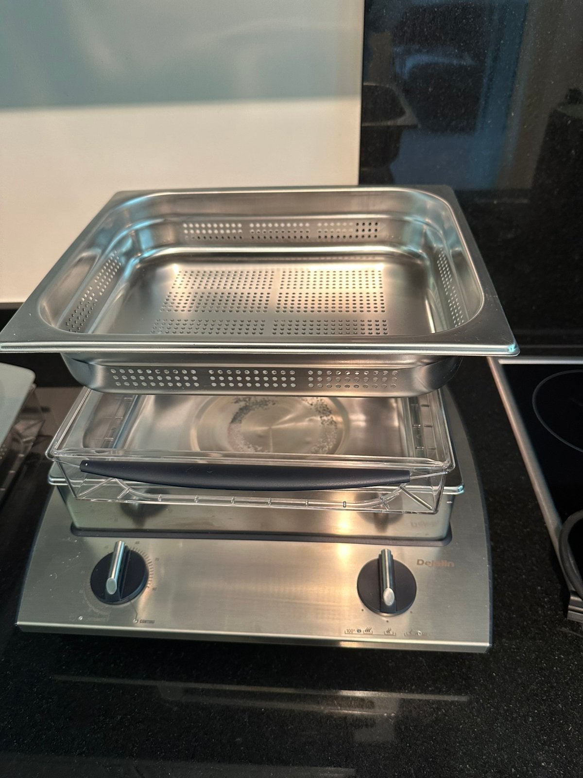 Cuiseur vapeur Dejelin CVR 8200.2 – 1700 W – Made in Belgium, Electroménager, Vapeurs, Enlèvement, Utilisé