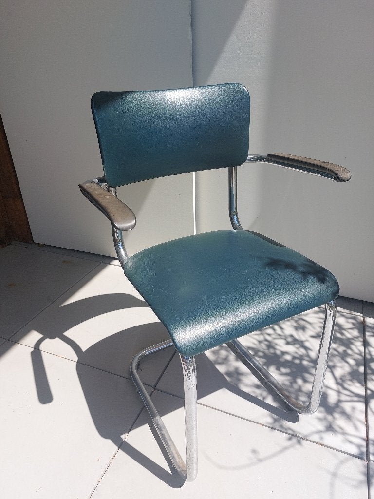 Vintage stoel, Ophalen, Gebruikt, Overige kleuren, Metaal