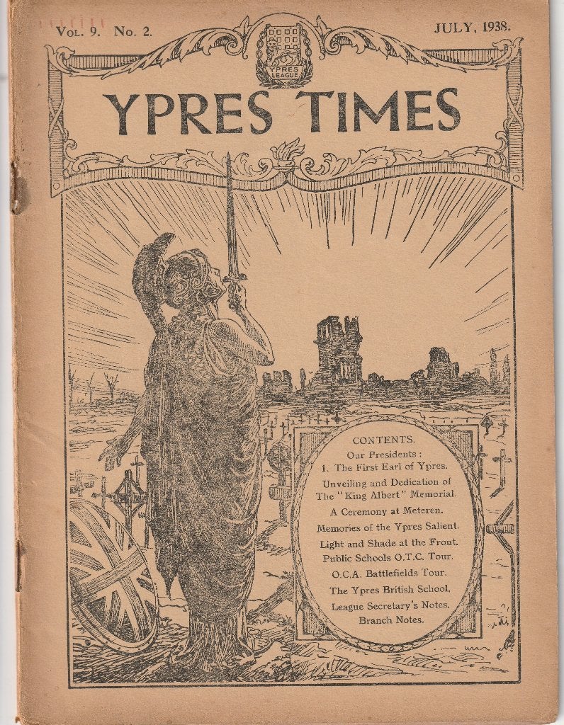 Oorlog Boek Ypres Times  vol 9 no 2 july 1938, Ophalen of Verzenden