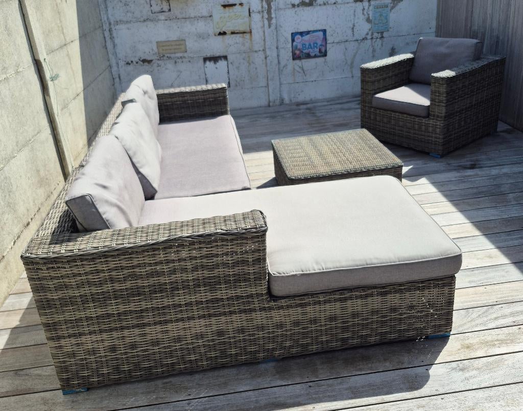 Loungeset, Tuin en Terras, Ophalen, 5 zitplaatsen, Gebruikt, Bank