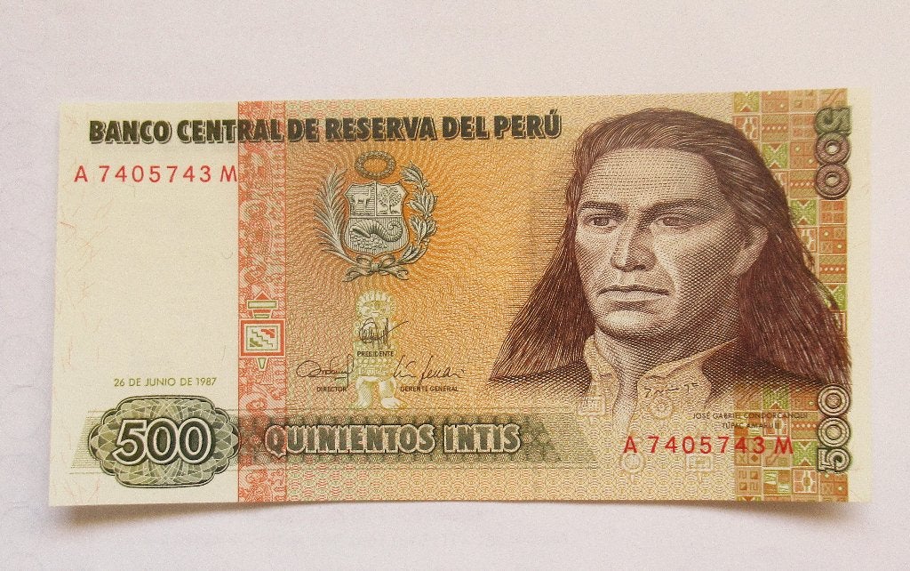Peru 500 Intis 1987, Postzegels en Munten, Verzenden, Zuid-Amerika